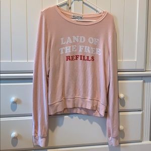 WILDFOX!! cute pink long sleeve shirt!!
